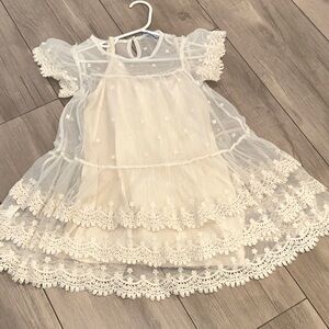 Mayoral Cream Lace Kids Formal Dress